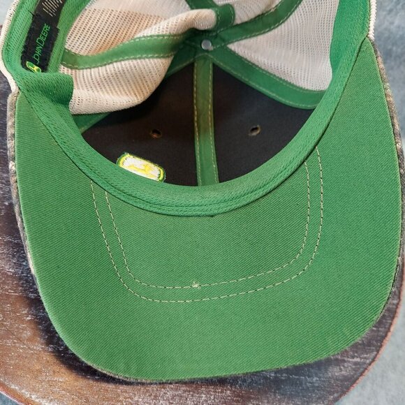 John Deere Camo Trucker Hat W/ Mesh Back Adjustable Strap Unisex Outdoor Cap - Picture 9 of 11